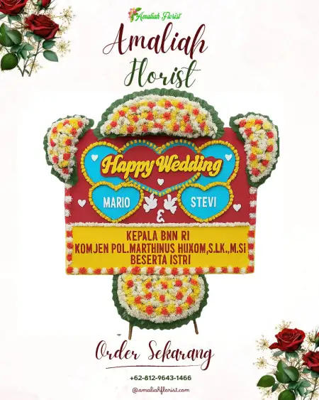 Papan Bunga Pernikahan Huamual